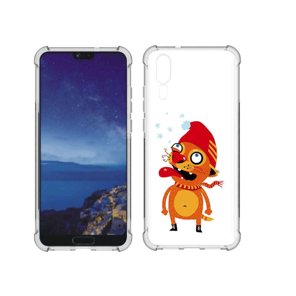 

Чехол MyPads Tocco для Huawei P20 Зимний кот (PT108006.52.88), Прозрачный, Tocco
