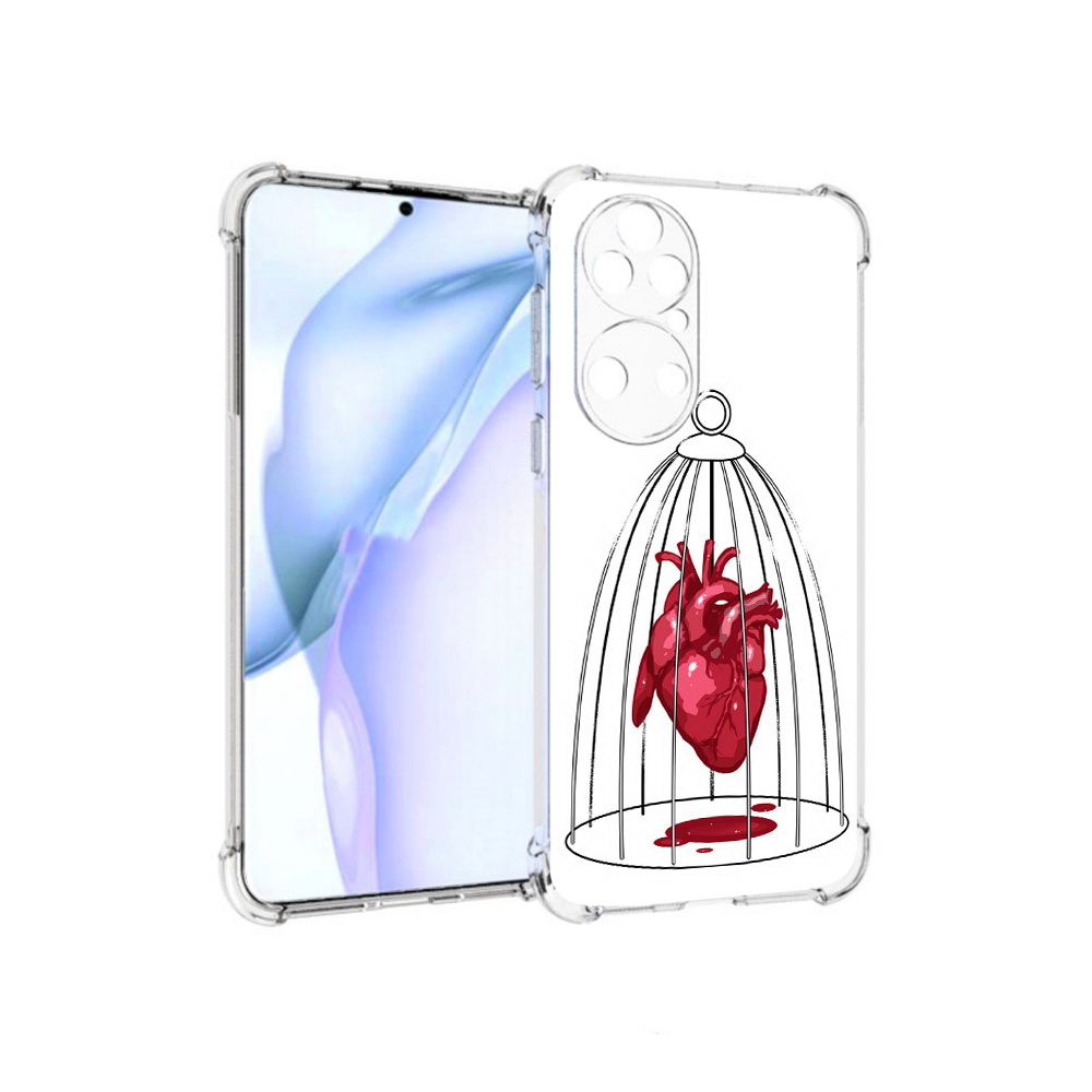 

Чехол MyPads Tocco для Huawei P50 сердце в клетке, Прозрачный, Tocco