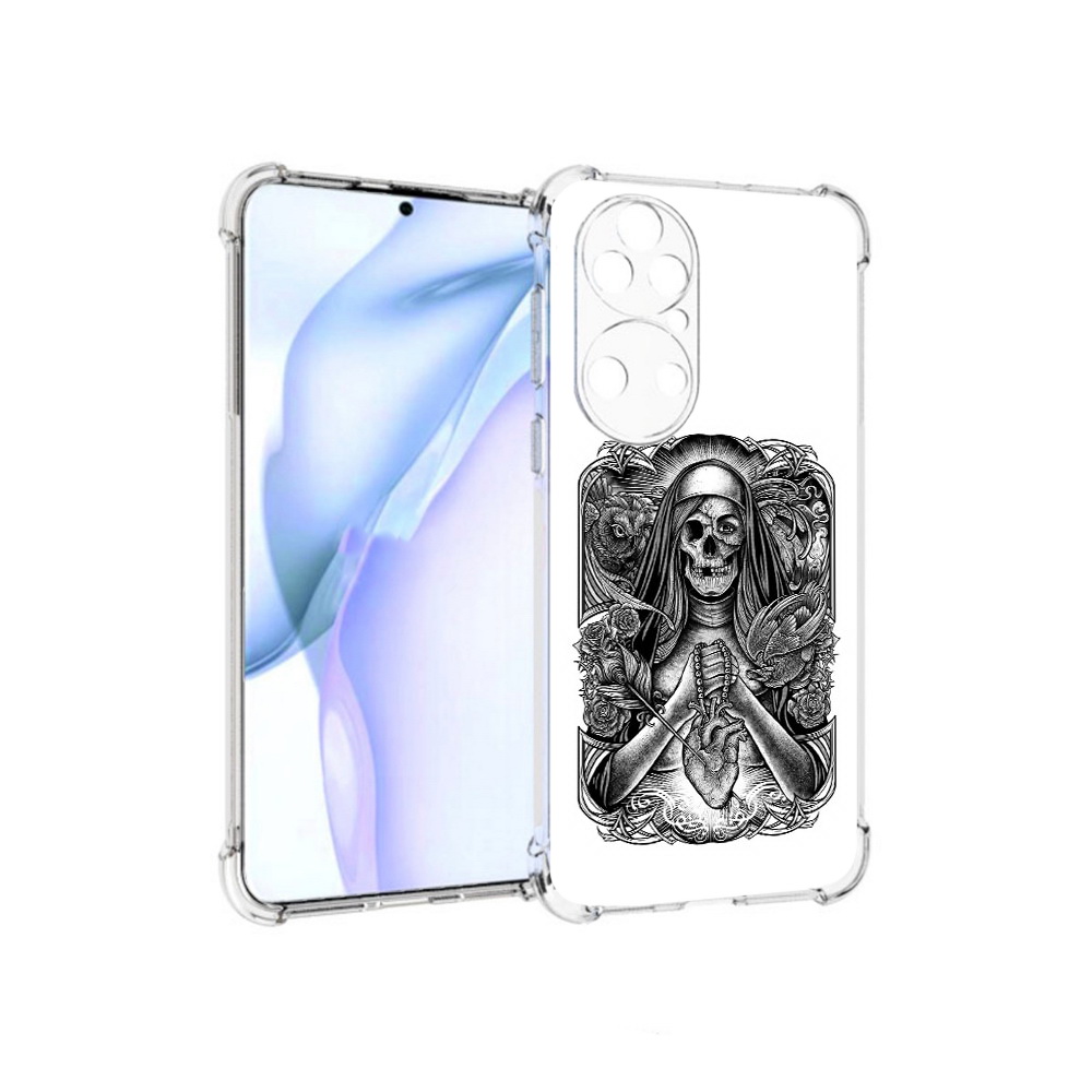 

Чехол MyPads Tocco для Huawei P50 скелет с сердцем, Прозрачный, Tocco