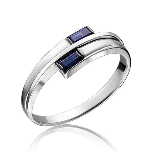 

Кольцо из белого золота с сапфиром р.  PLATINA jewelry 01-5160-00-102-1120-30, 01-5160-00-102-1120-30