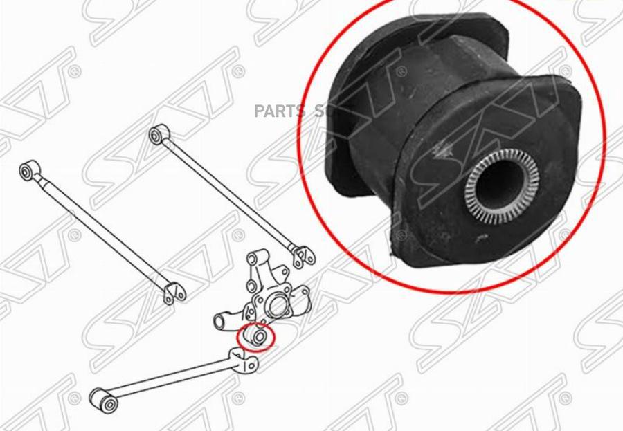 SAT ST-42305-06020-U Сайлентблок задней цапфы к продольной тяге TOYOTA CAMRY ACV3#/MCV3# 2