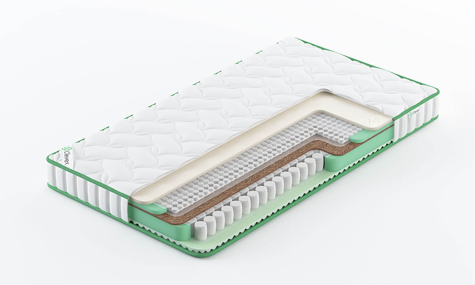 

Матрас Clever HybridTouch Hard Slim 230x215, Белый, HybridTouch Hard Slim