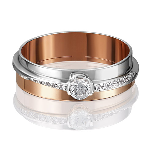 

Кольцо из золота с бриллиантом р. 18 PLATINA jewelry 01-5213-00-101-1111-30, 01-5213-00-101-1111-30