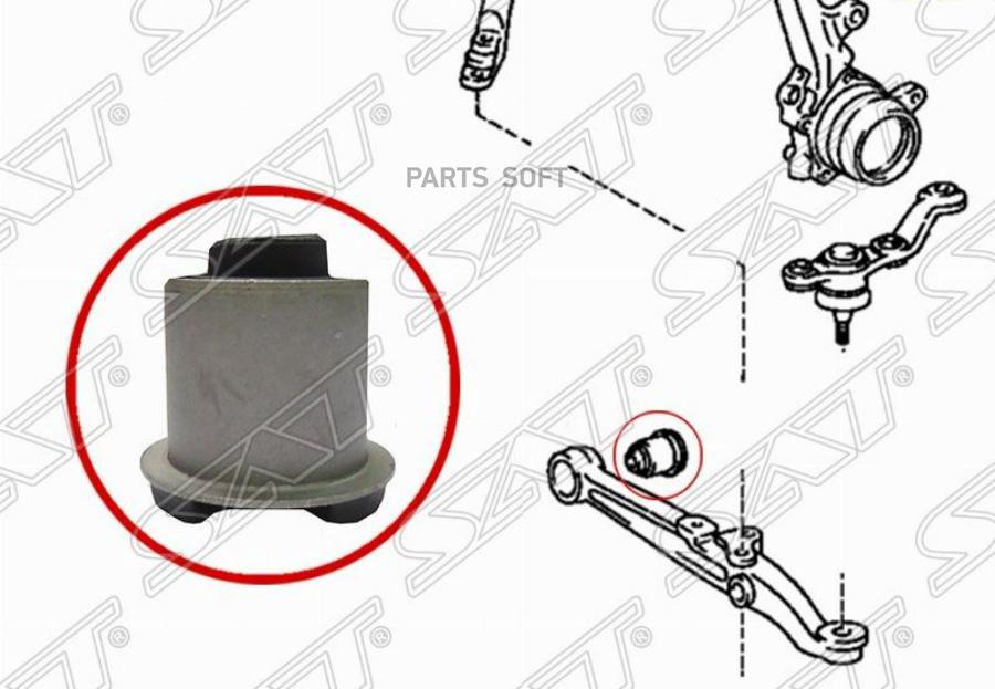 

Sat St-48654-30070 Сайлентблок Нижнего Fr Рычага Toyota Brevis/Chaser/Cresta/Crown/Majesta