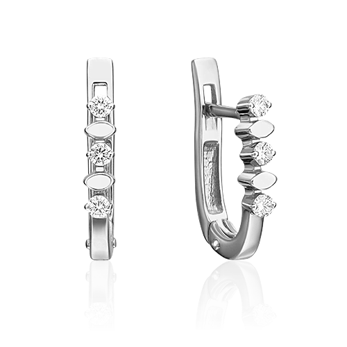 

Серьги из белого золота с бриллиантом PLATINA jewelry 02-0180-00-101-1120-30, 02-0180-00-101-1120-30