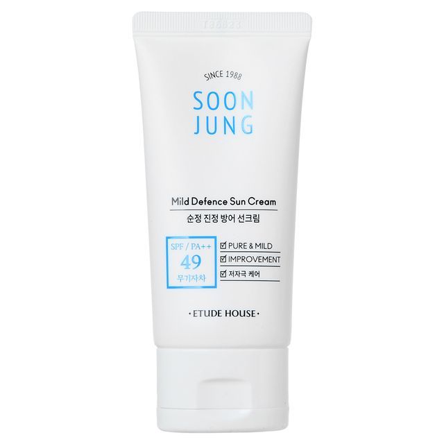 фото Солнцезащитный крем с уф-фильтрами etude house soonjung mild defence sun cream spf49/pa++