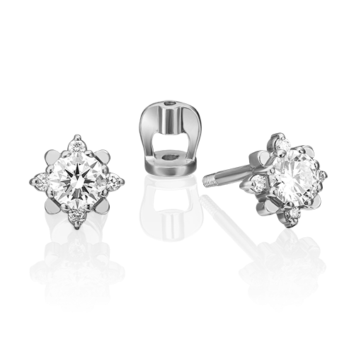 

Серьги из белого золота с бриллиантом PLATINA jewelry 02-0298-00-101-1120-30, 02-0298-00-101-1120-30