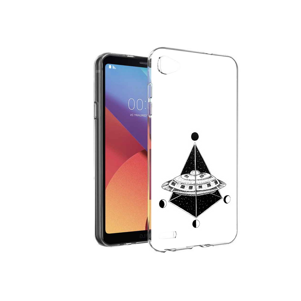 

Чехол MyPads Tocco для LG G6 mini черно белая летающая тарелка, Прозрачный, Tocco