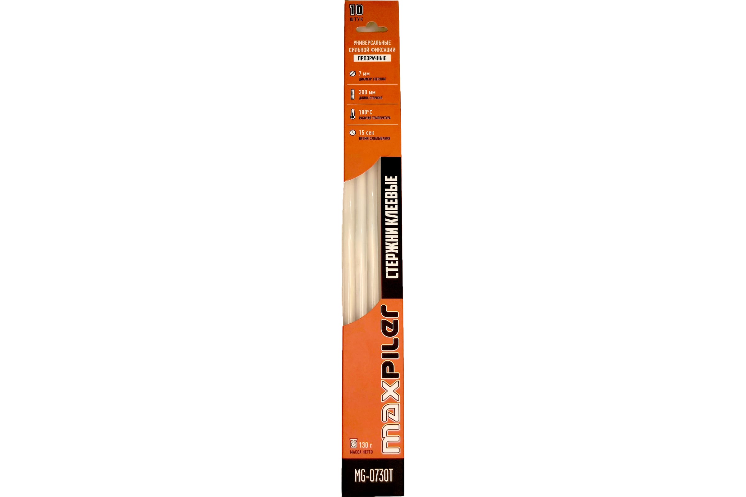 

Клеевые стержни MaxPiler 7x300mm 10шт Transparent MG-0730T