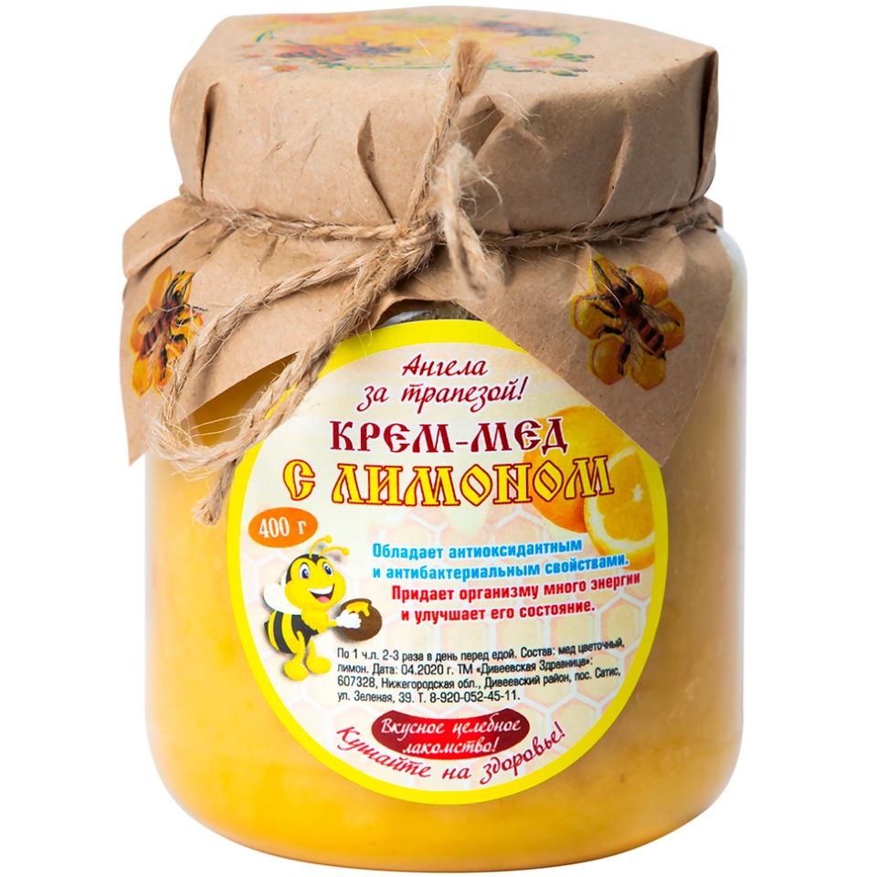 

Крем-мёд натуральный цветочный с Лимоном, 400 г