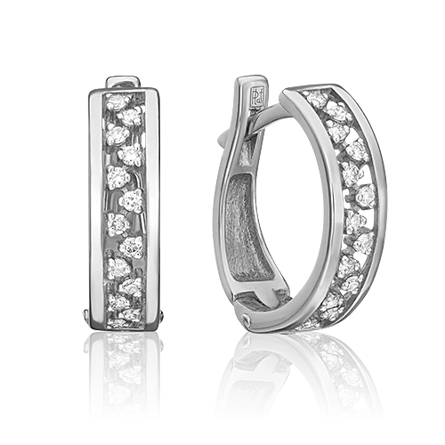 

Серьги из белого золота с бриллиантом PLATINA jewelry 02-0619-00-101-1120-30, 02-0619-00-101-1120-30
