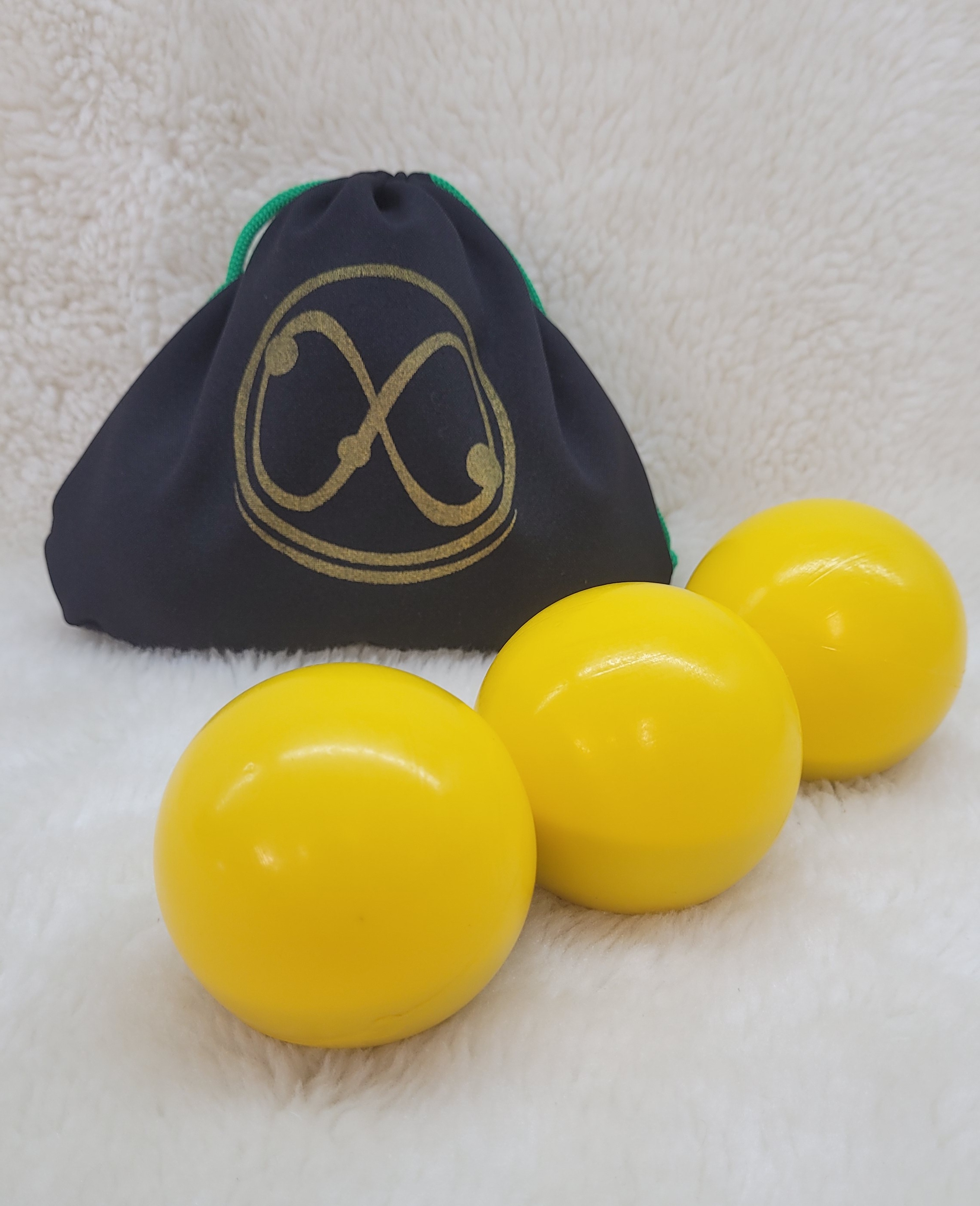 Мячи для жонглирования РРМ 68 мм набор-3 шт Джагл Желтый