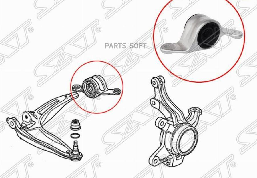 

Sat St-51395-Smg-E03 Сайлентблок Переднего Рычага Задний Honda Civic Fk 06-12 Rh 1Шт