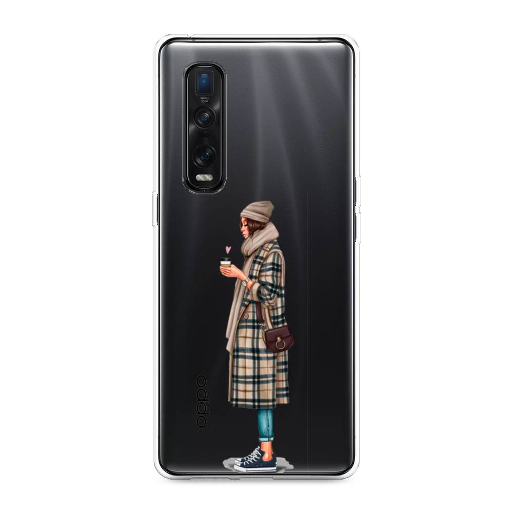 

Чехол для Oppo Find X2 Pro "Утренний кофе", Коричневый;бежевый, 253350-6