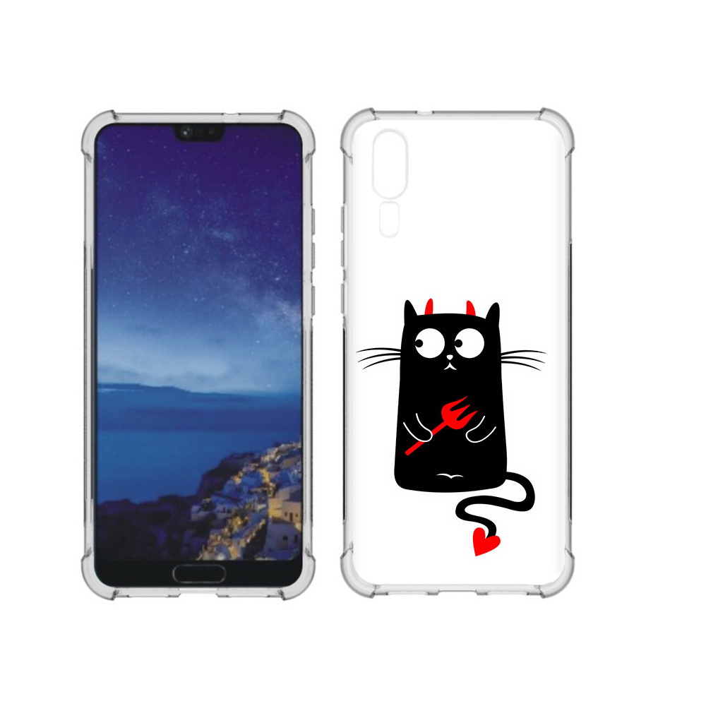 Чехол MyPads Tocco для Huawei P20 Кот демон (PT108006.52.97)