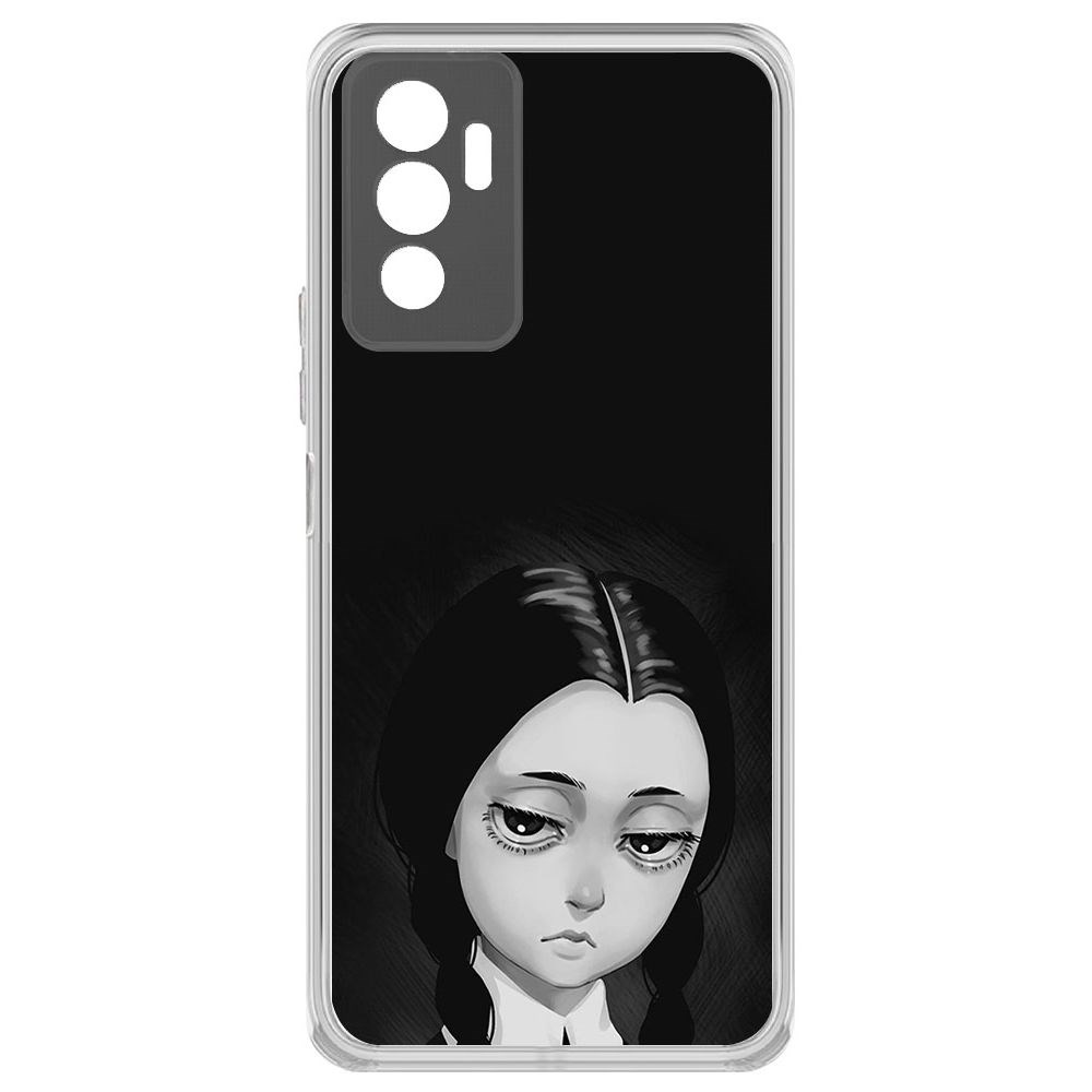

Чехол-накладка Krutoff Clear Case Уэнсдей Аддамс - Рисованная Уэнсдей для Vivo V23e