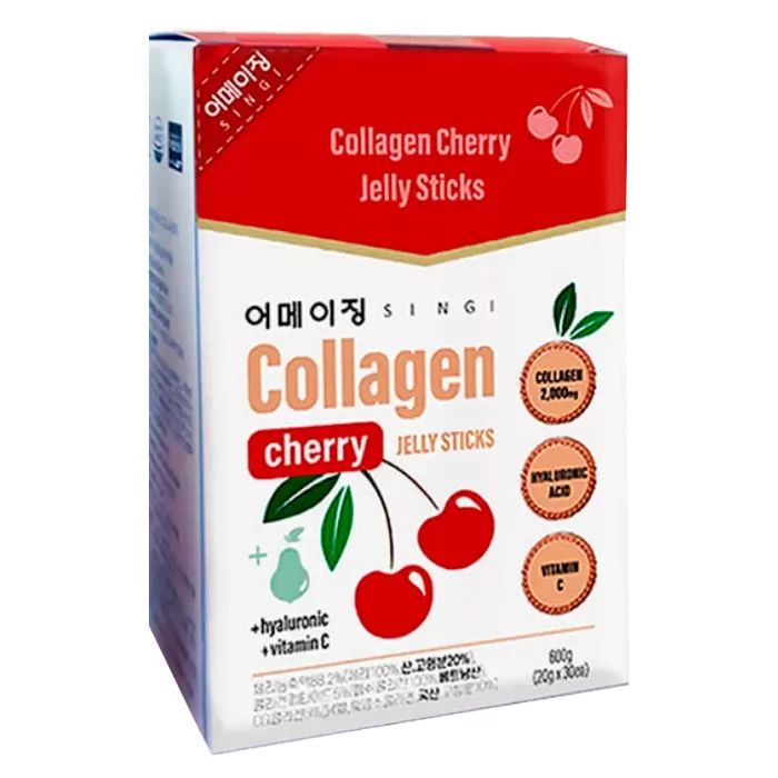 Коллагеновое желе в стиках Singi Jinskin Collagen Cherry Jelly Sticks 30 шт.