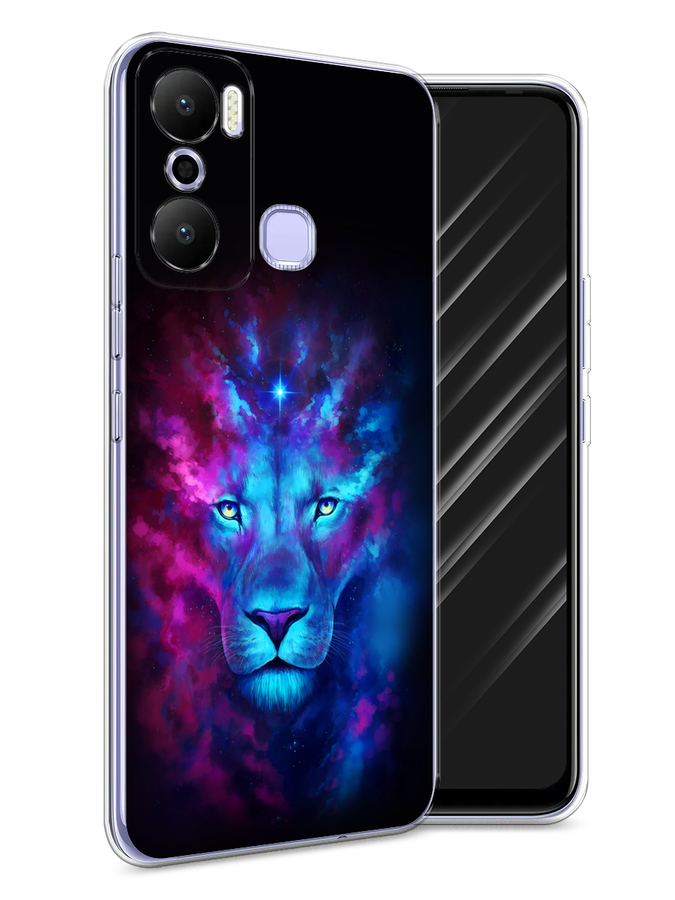 

Чехол Awog на Infinix Hot 20 Play "Космический лев", Голубой, 3103550-1