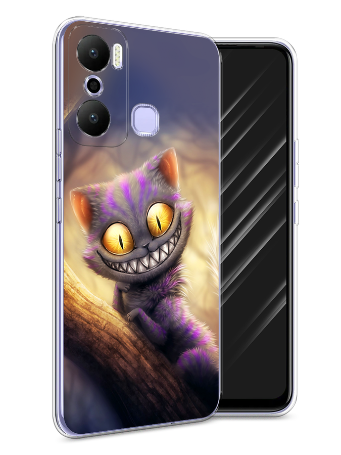 

Чехол Awog на Infinix Hot 20 Play "Cheshire Cat", Фиолетовый;желтый, 3103550-1