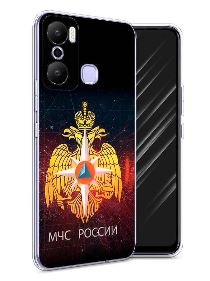 

Чехол Awog на Infinix Hot 20 Play "МЧС России", Черный;желтый;красный, 3103550-5