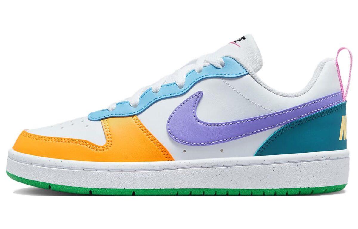 

Кеды унисекс Nike Court Borough GS белые 38 EU, Белый, Court Borough GS