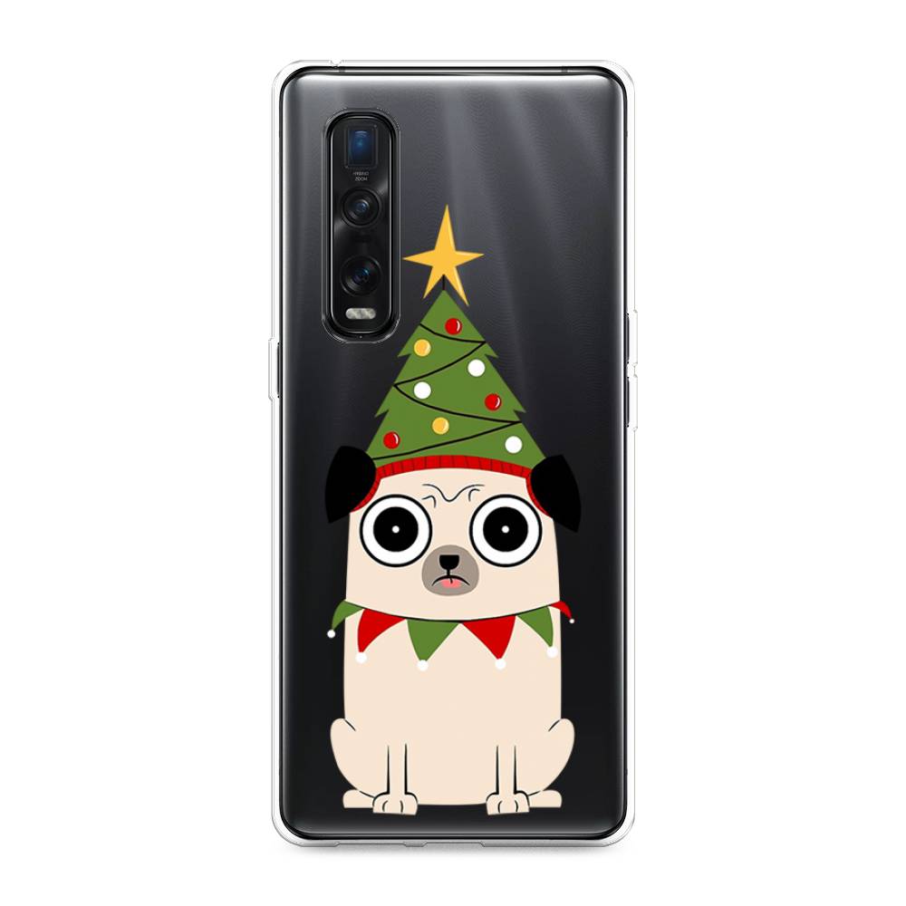 

Чехол для Oppo Find X2 Pro "Собачка с ёлочкой", Бежевый;красный;зеленый, 253350-1