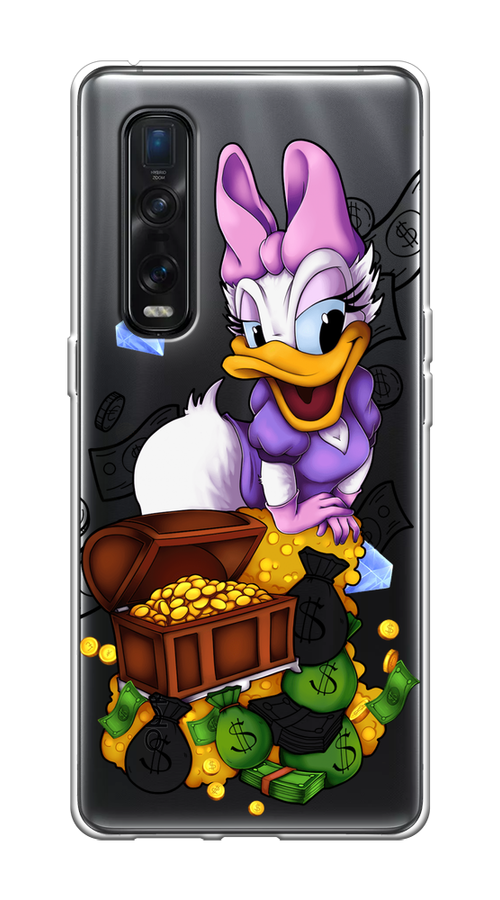 

Чехол на Oppo Find X2 Pro "Rich Daisy Duck", Коричневый;белый;фиолетовый, 253350-6