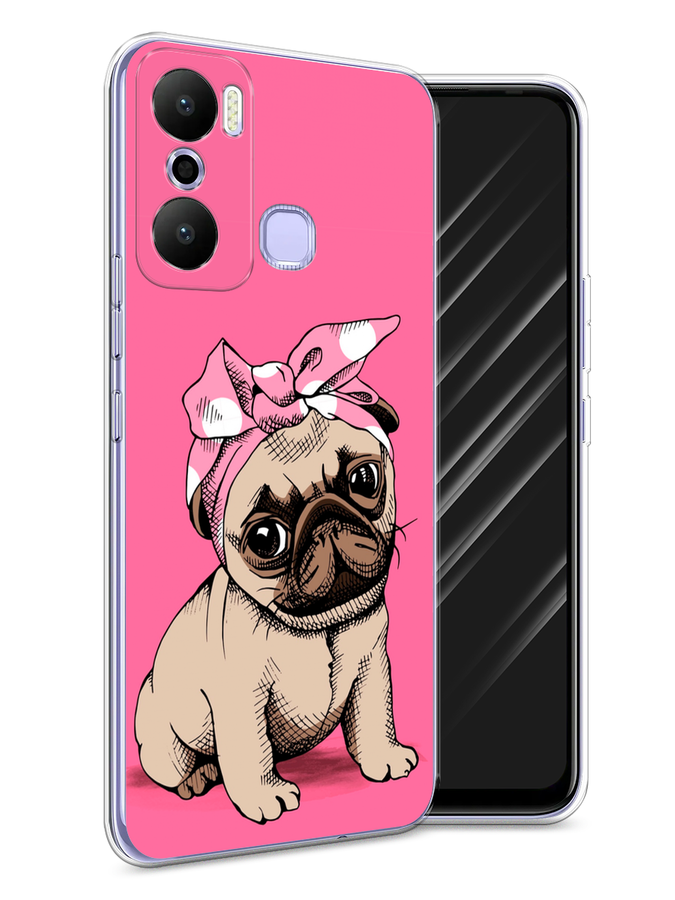 

Чехол Awog на Infinix Hot 20 Play "Dog Pin-Up", Розовый;бежевый, 3103550-2