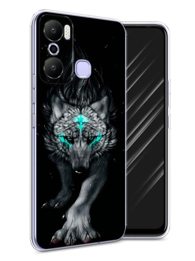 

Чехол Awog на Infinix Hot 20 Play "Волшебный волк", Черный;серый, 3103550-2