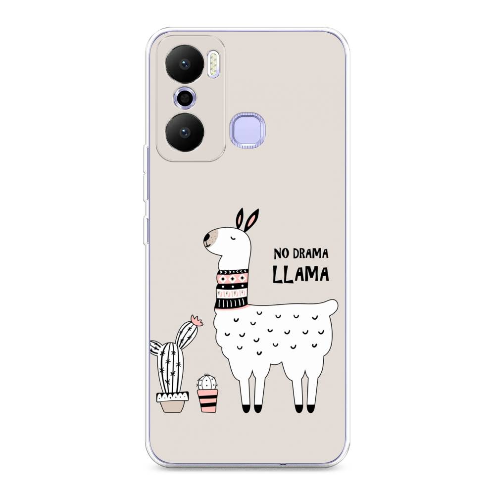 

Чехол Awog на Infinix Hot 20 Play "No drama LLama", Бежевый;серый;белый, 3103550-2