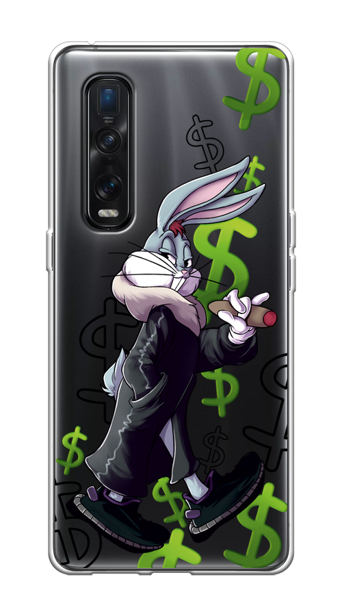 

Чехол на Oppo Find X2 Pro "Rich Bugs Bunny", Зеленый;черный;голубой, 253350-6