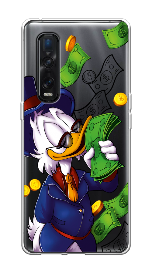 

Чехол на Oppo Find X2 Pro "Scrooge McDuck with Money", Синий;зеленый;белый, 253350-6