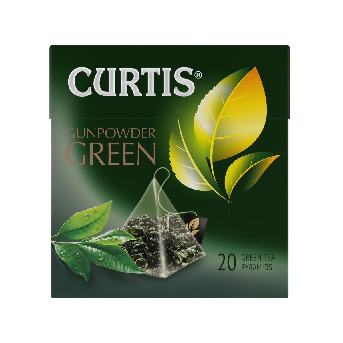 фото Чай зеленый curtis gundpowder green 20 пирамидок