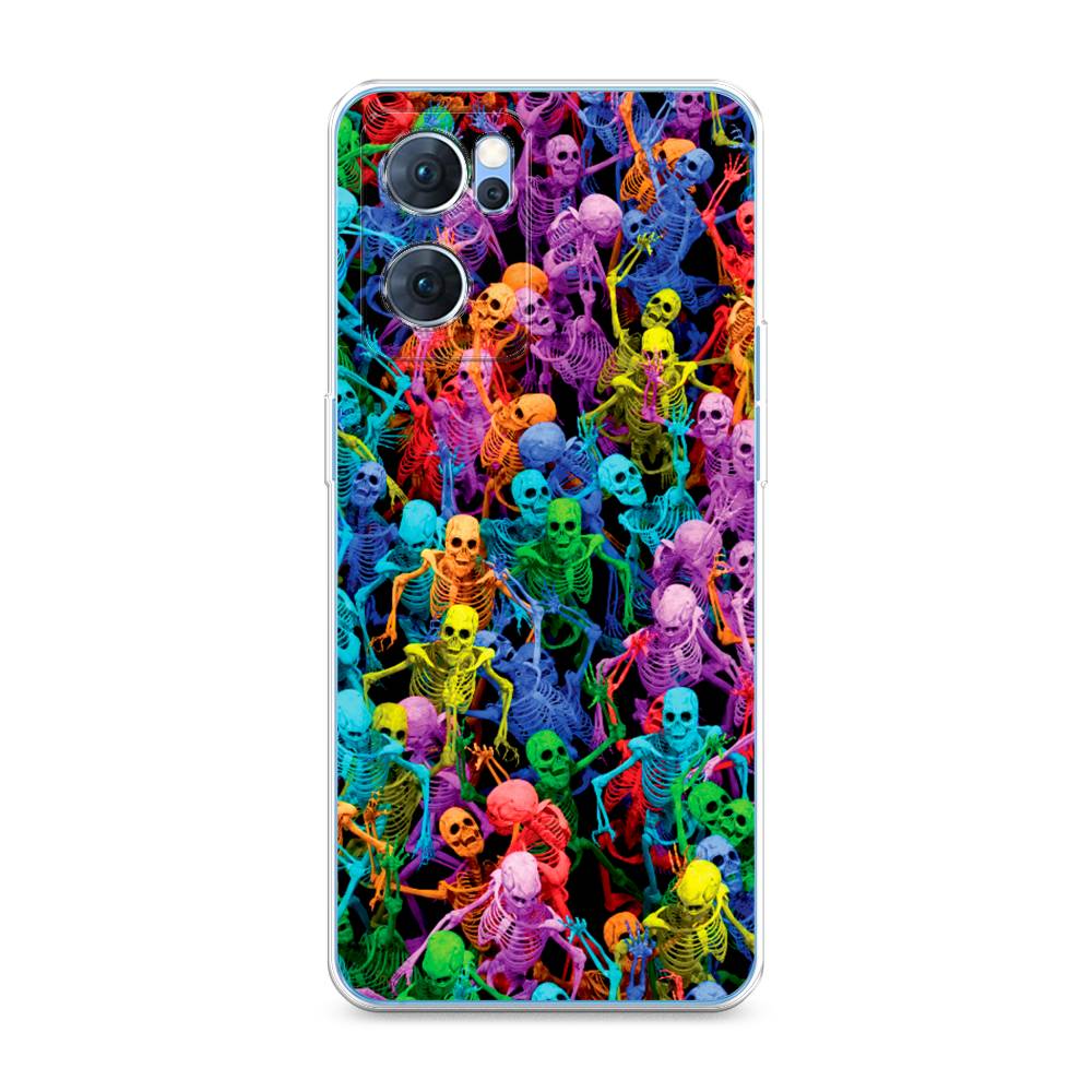 

Чехол для Oppo Reno 7 5G "Вечеринка скелетов", Фиолетовый;желтый;оранжевый, 258150-6