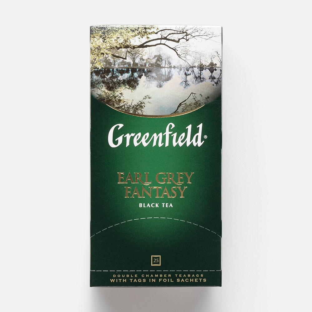 фото Чай черный greenfield earl grey fantasy 25 пакетиков