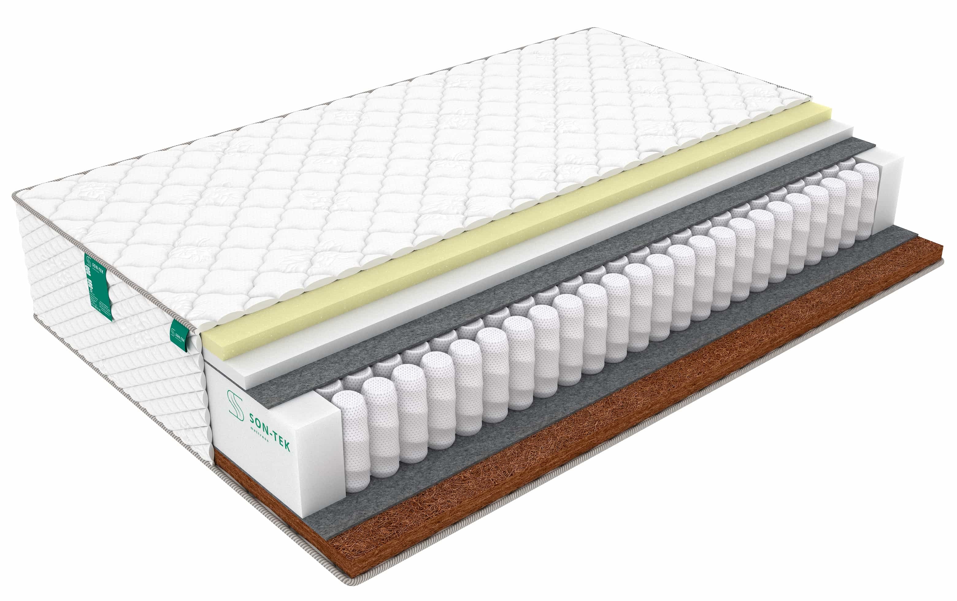 

Матрас пружинный Sleeptek PremierBIG MemoNorma Cocos/brdmtr475234 185х195, Белый, PremierBIG MemoNorma Cocos