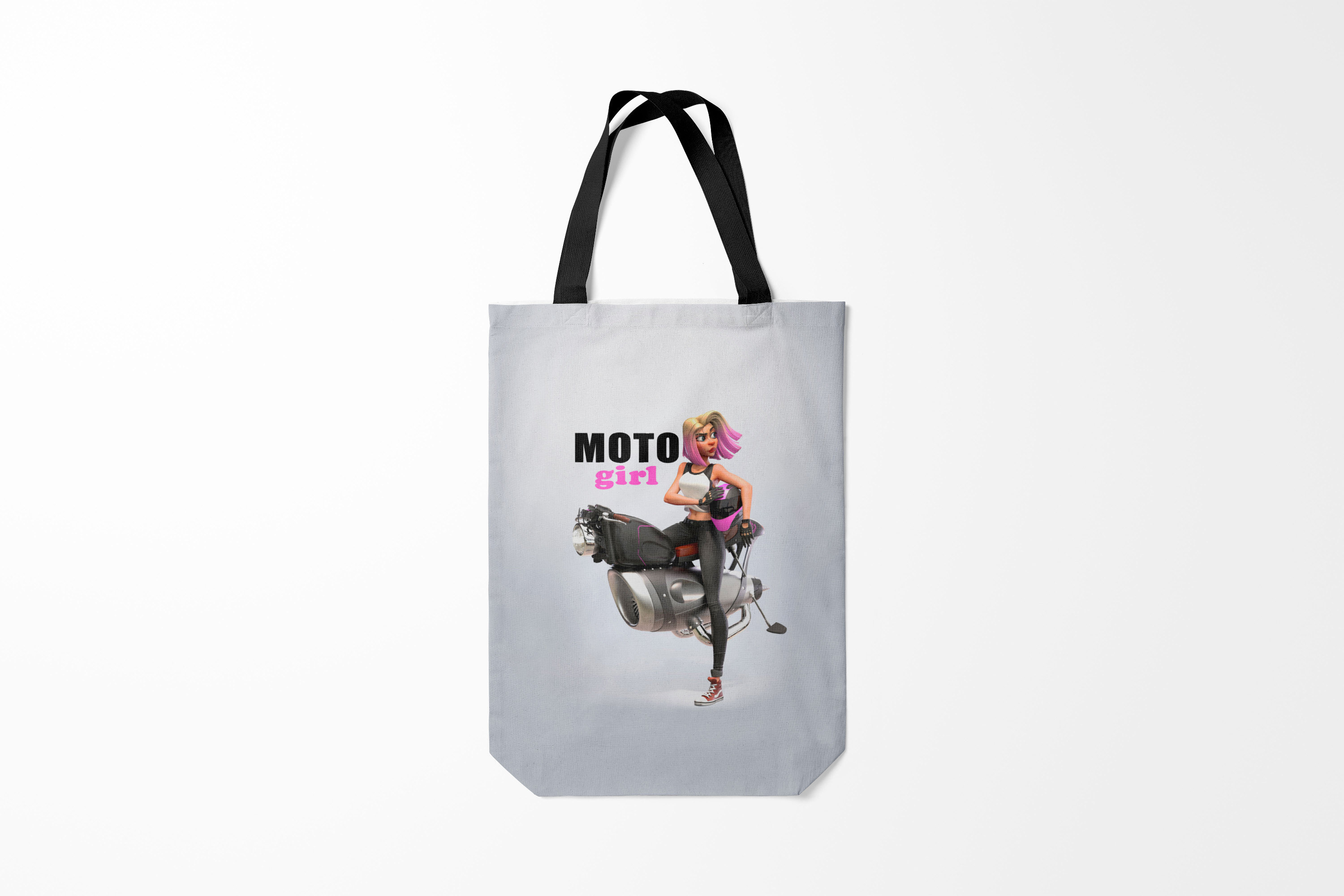 

Сумка шoппер унисекс Burnettie Разные Moto Girl, серый, Разные Moto Girl
