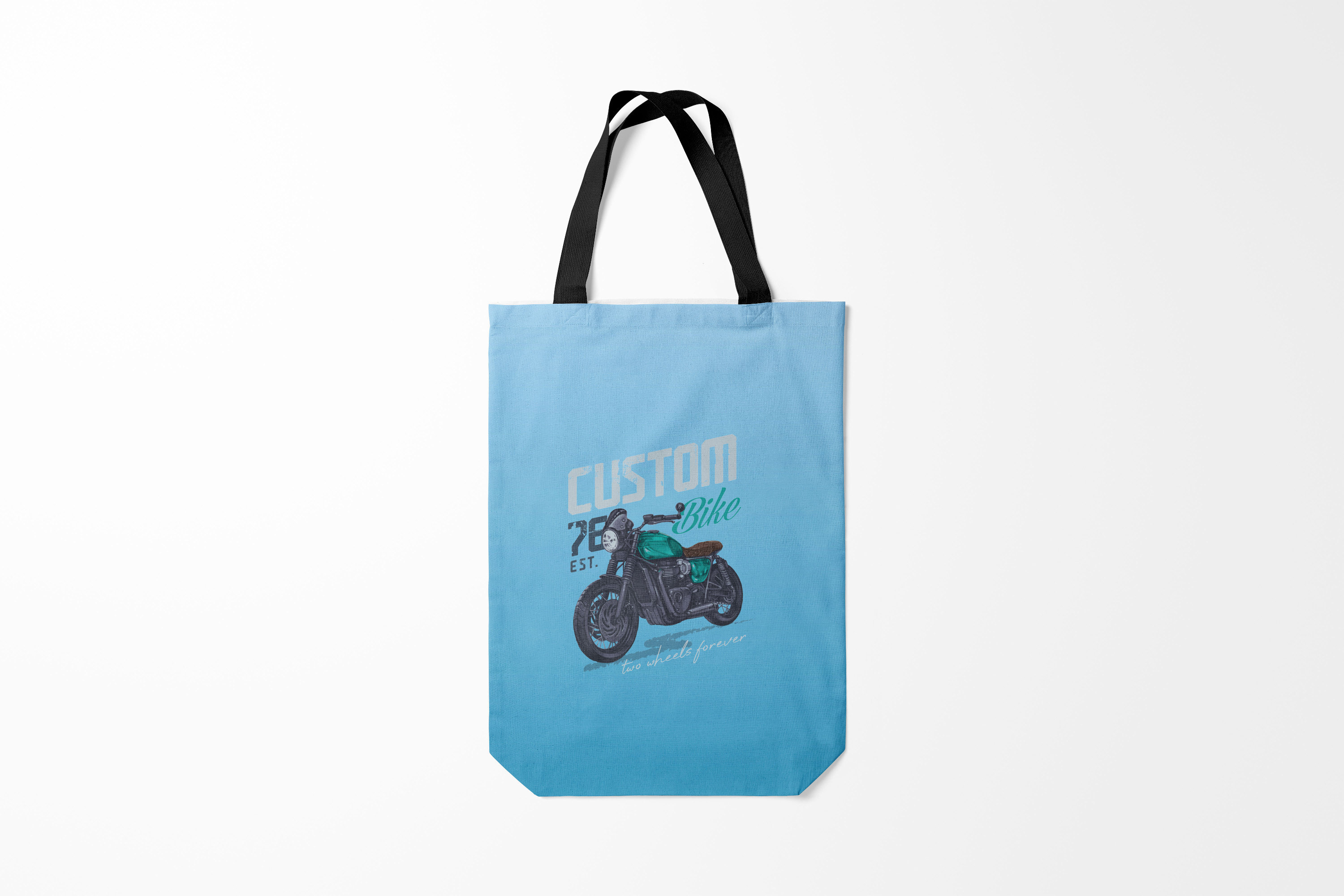 

Сумка шoппер унисекс Burnettie Разные Custom Bike, голубой, Разные Custom Bike