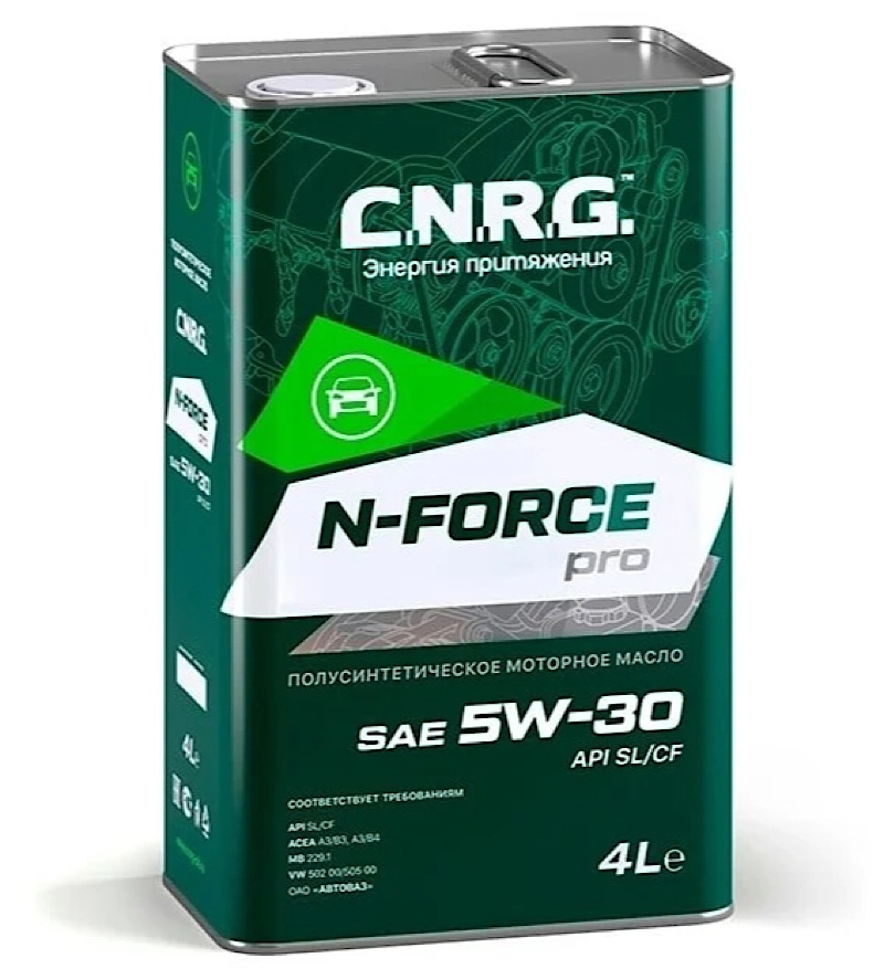Моторное масло C.N.R.G. полусинтетическое N-Force Pro 5W-30 SL/CF 4л