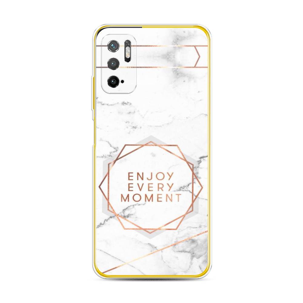 

Чехол Awog на Poco M3 Pro "Enjoy every moment мрамор", Разноцветный, 311050-7