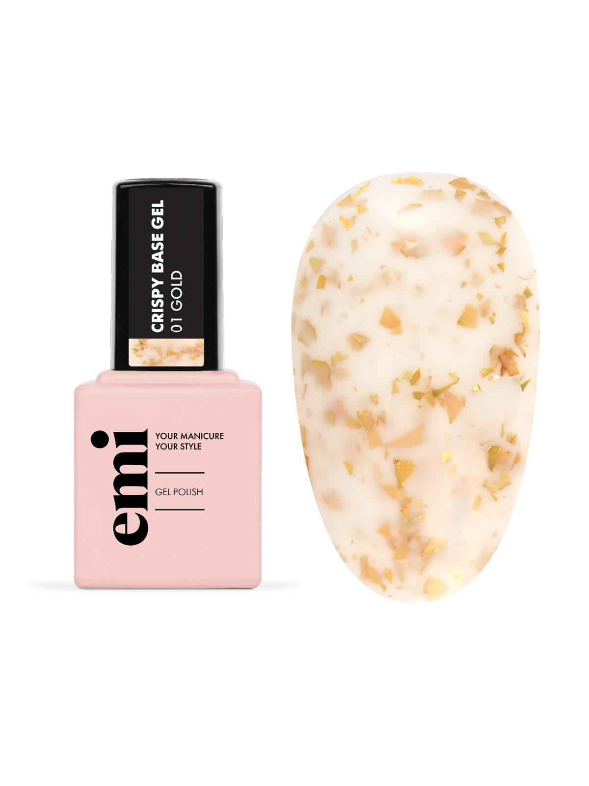 

База для гель-лака E.Mi №01 Gold 9 мл, CRBGG9