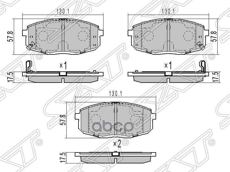 

Колодки Тормозные Перед Hyundai Creta 15-/I30 07-/Kia Ceed 07-12 Sat арт. ST581011HA10