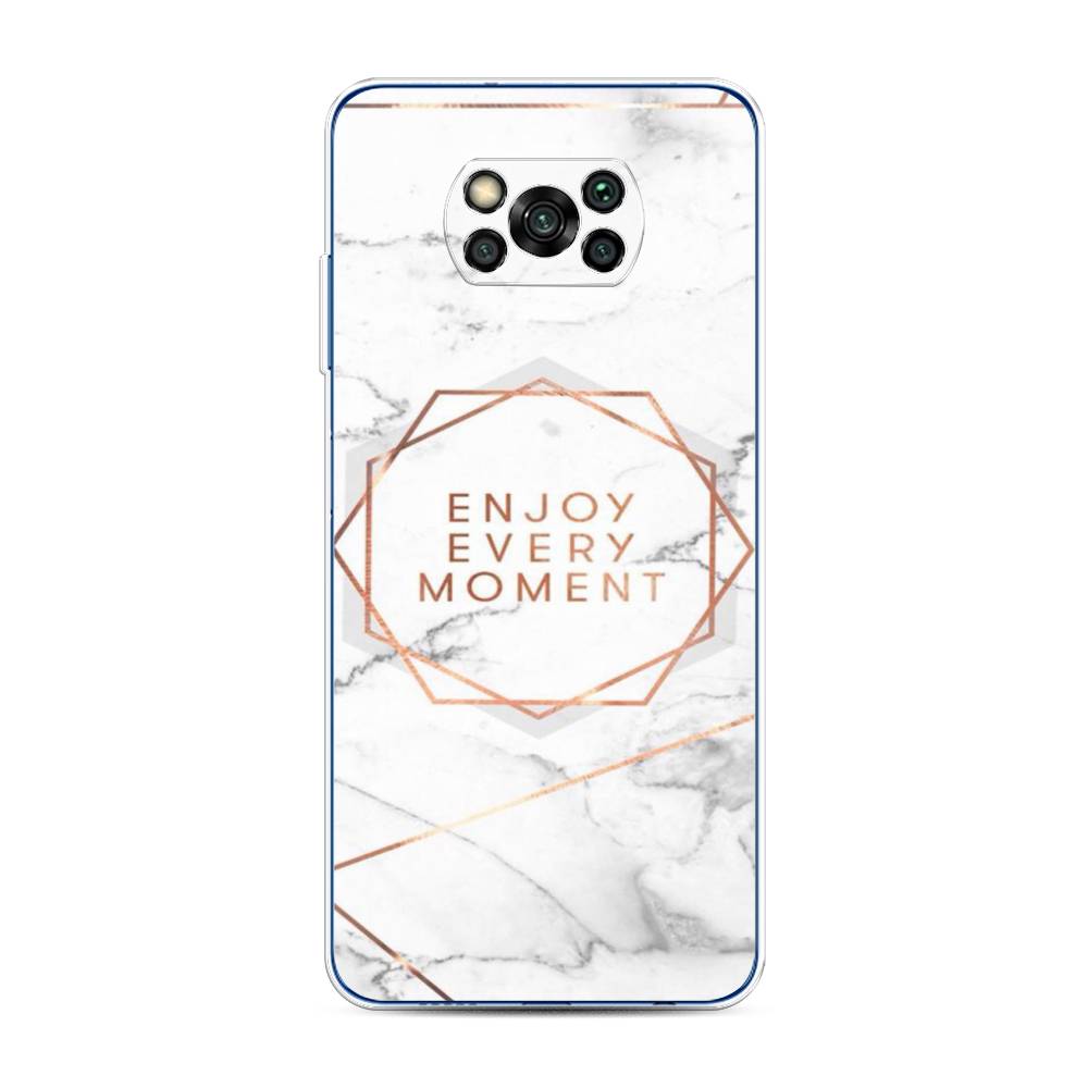 

Чехол Awog на Poco X3/X3 Pro "Enjoy every moment мрамор", Разноцветный, 39250-7