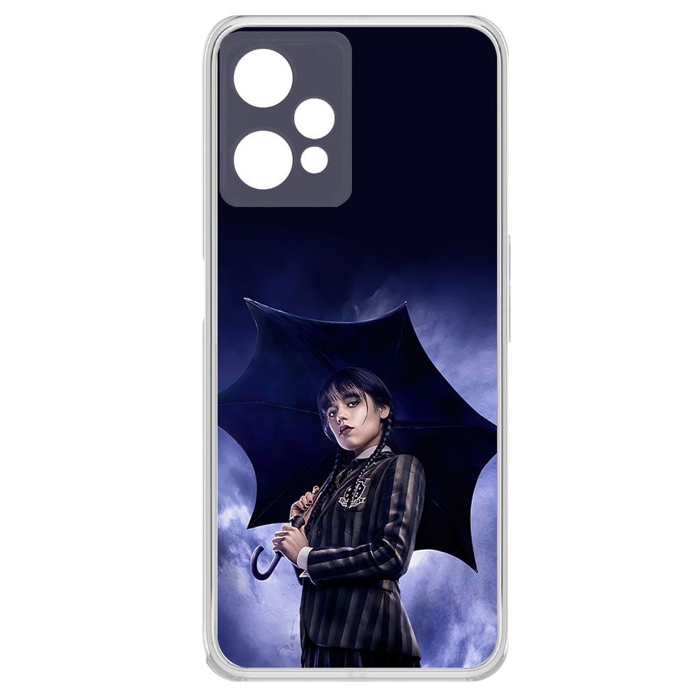 

Чехол-накладка Krutoff Clear Case Уэнсдей Аддамс - Уэнсдей под зонтом для Realme 9 Pro, Прозрачный