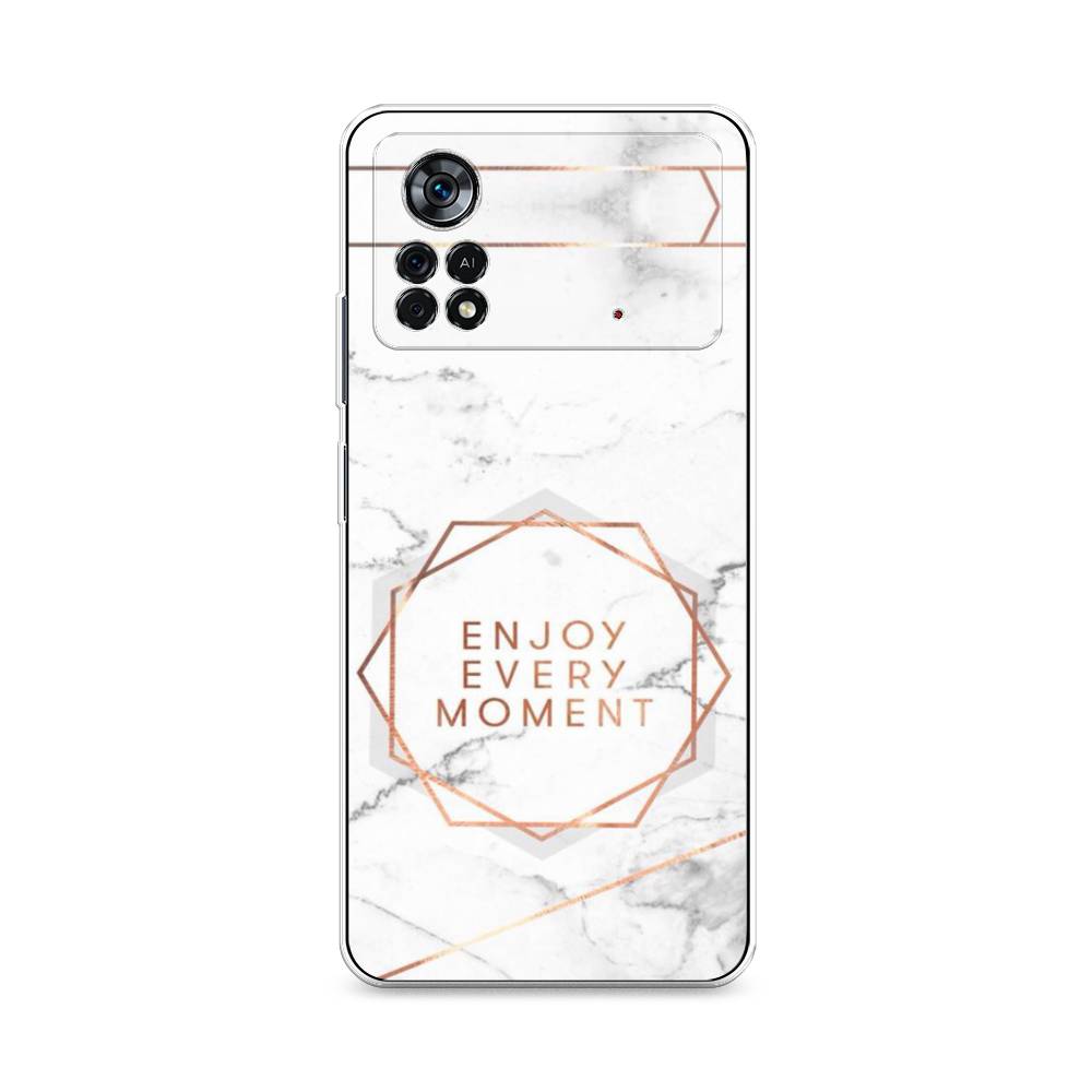 

Чехол Awog на Poco X4 Pro 5G "Enjoy every moment мрамор", Разноцветный, 313150-7