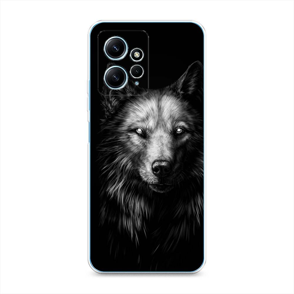

Силиконовый чехол "Волк черно белый" на Xiaomi Redmi Note 12 4G, Черный