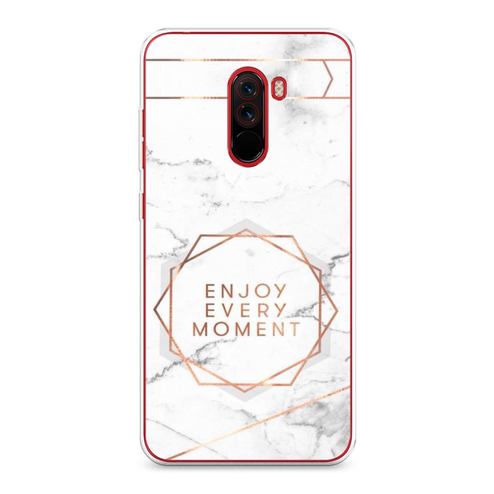 

Чехол Awog на Xiaomi Pocophone F1 "Enjoy every moment мрамор", Разноцветный, 34450-7