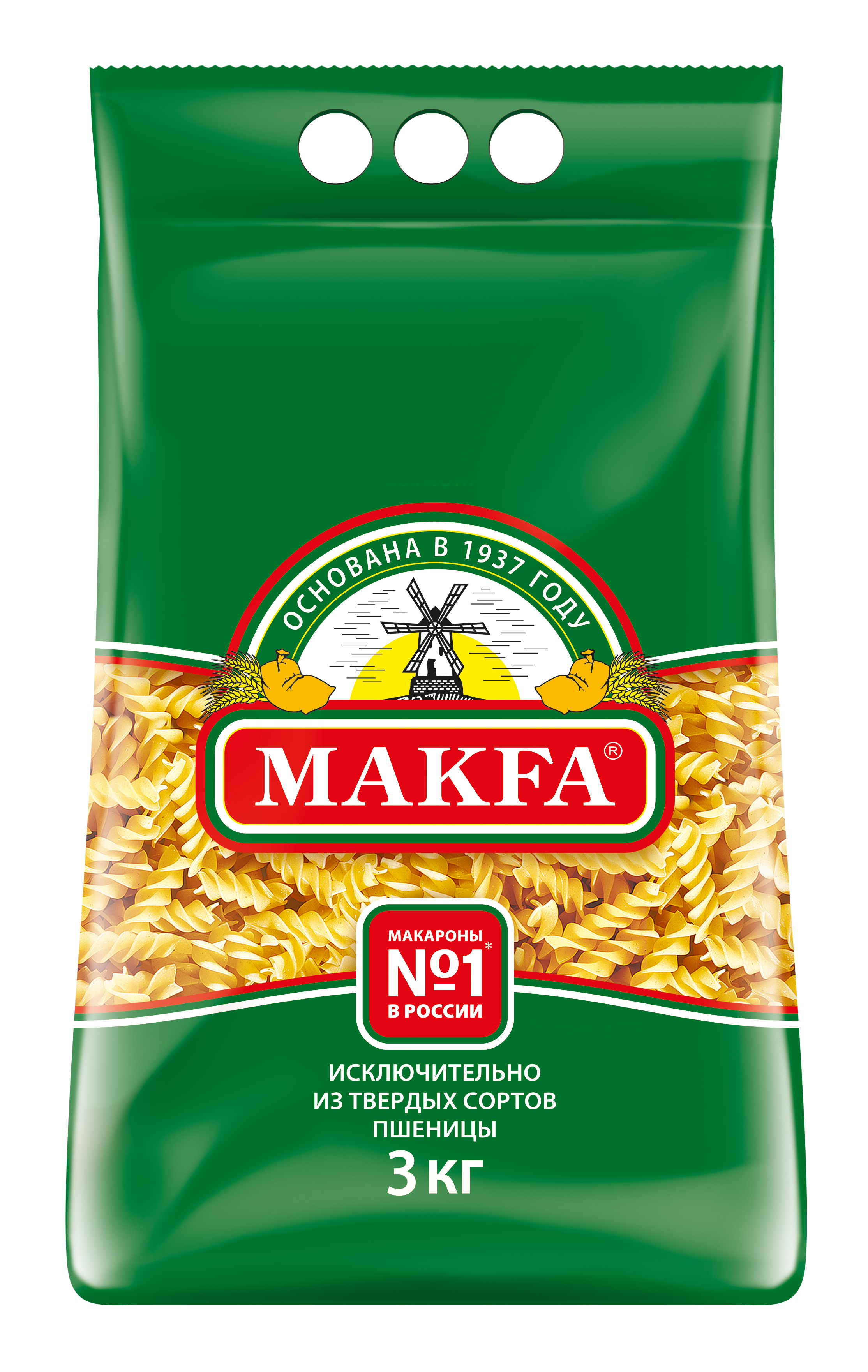 Макароны Makfa спирали, 3 кг