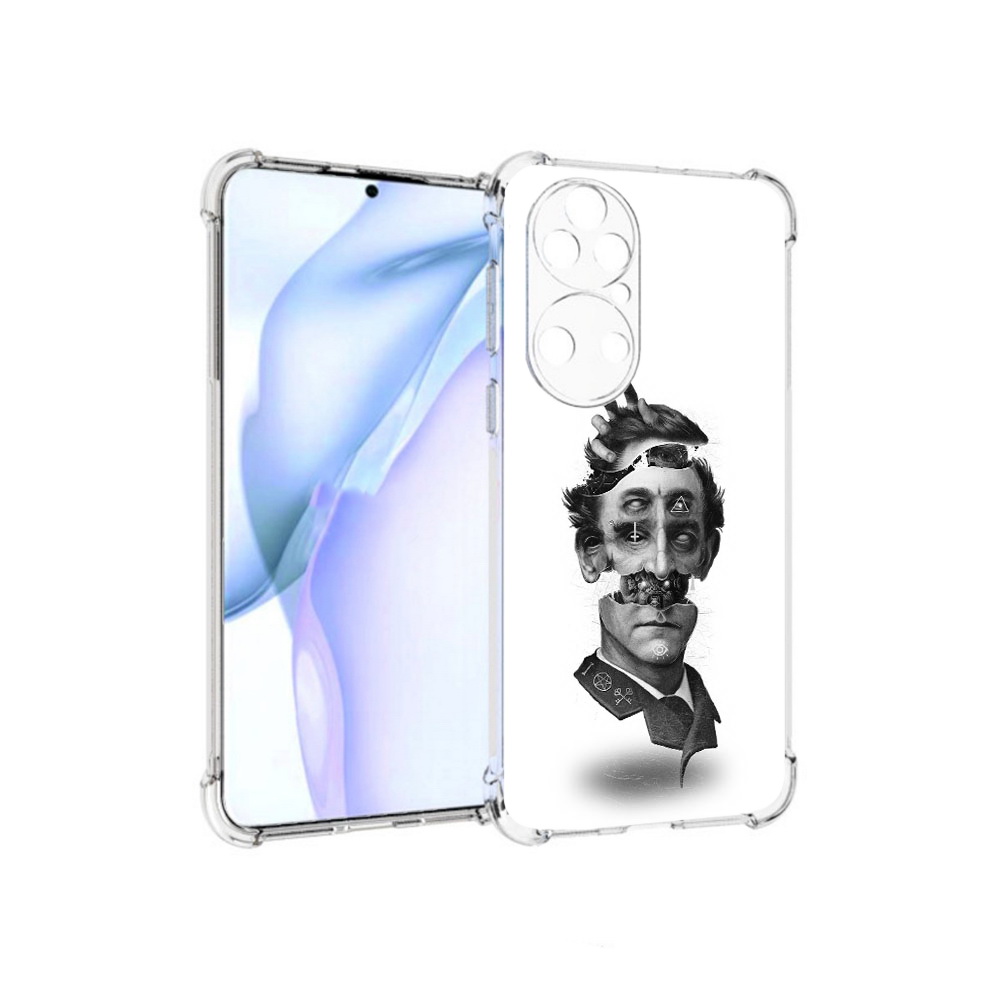 

Чехол MyPads Tocco для Huawei P50 страшное лицо абстракция, Прозрачный, Tocco