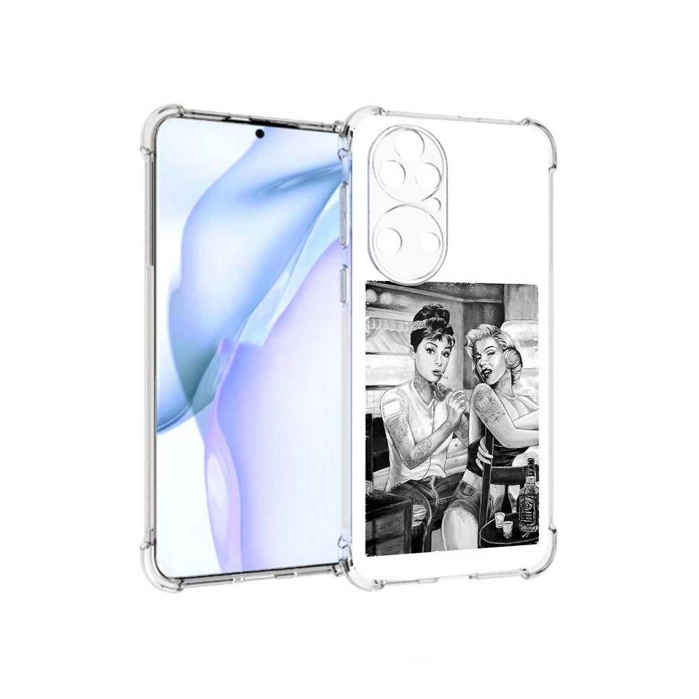

Чехол MyPads Tocco для Huawei P50 тату мастер, Прозрачный, Tocco